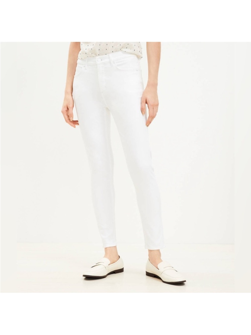 LOFT White Skinny Jeans 5 pockets